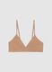 Beige microfibre triangle bra_4