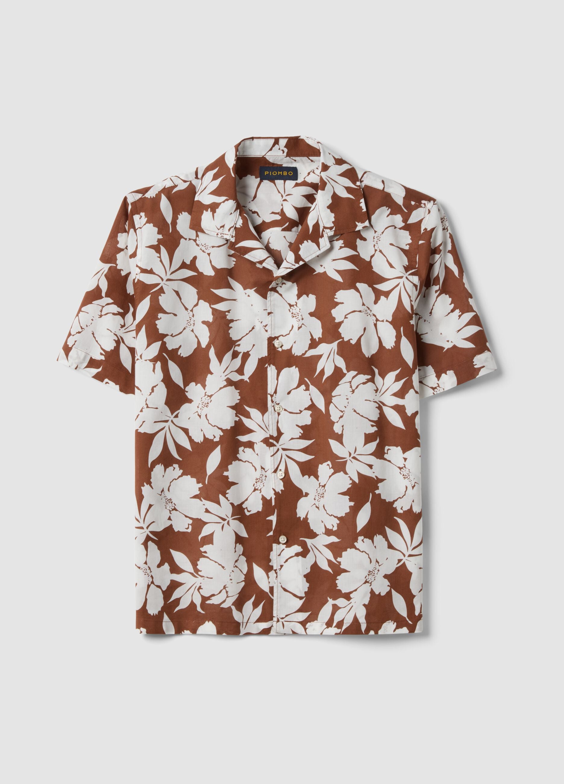 Multicolour regular-fit pure cotton shirt with floral print