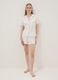 White stretchy viscose blend pyjama shorts regular fit_0