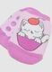Girls' purple cotton blend socks with cat, regular fit_2