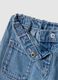 Girls' regular fit blue cotton-blend trousers with embroidery_2