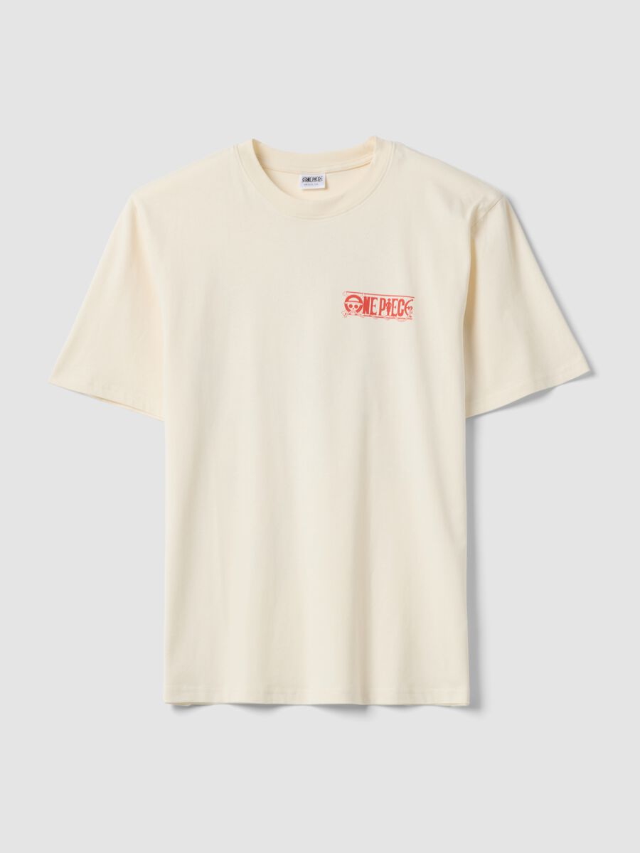 White One Piece print T-shirt in pure cotton, relaxed fit_4