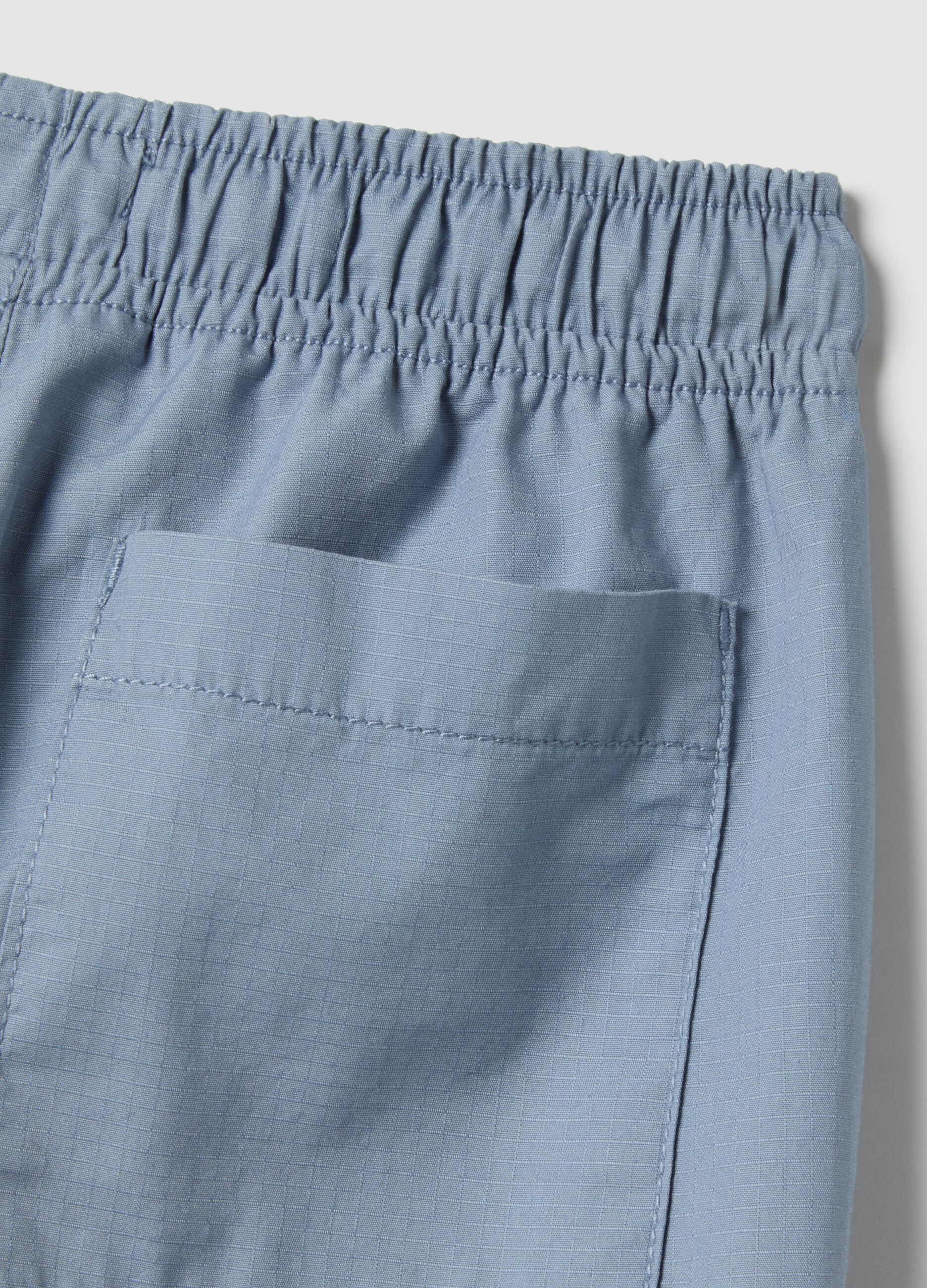 Regular fit azure pure cotton jogger trousers for children