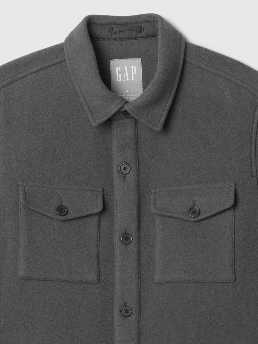 Utility shacket in wool blend_4