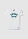 White stretchy cotton fitted girl&rsquo;s t-shirt with print_3