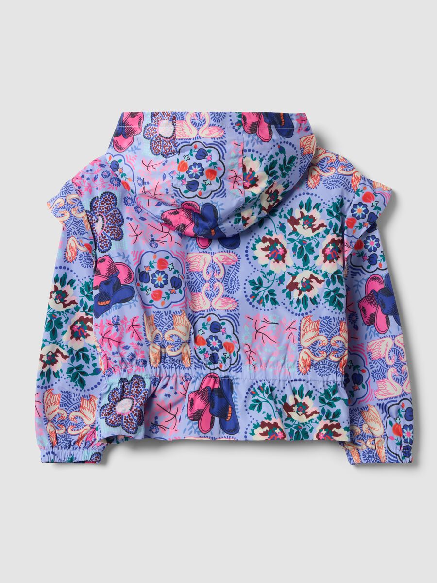 Girls&rsquo; multicolour hooded rain jacket with all-over print_4