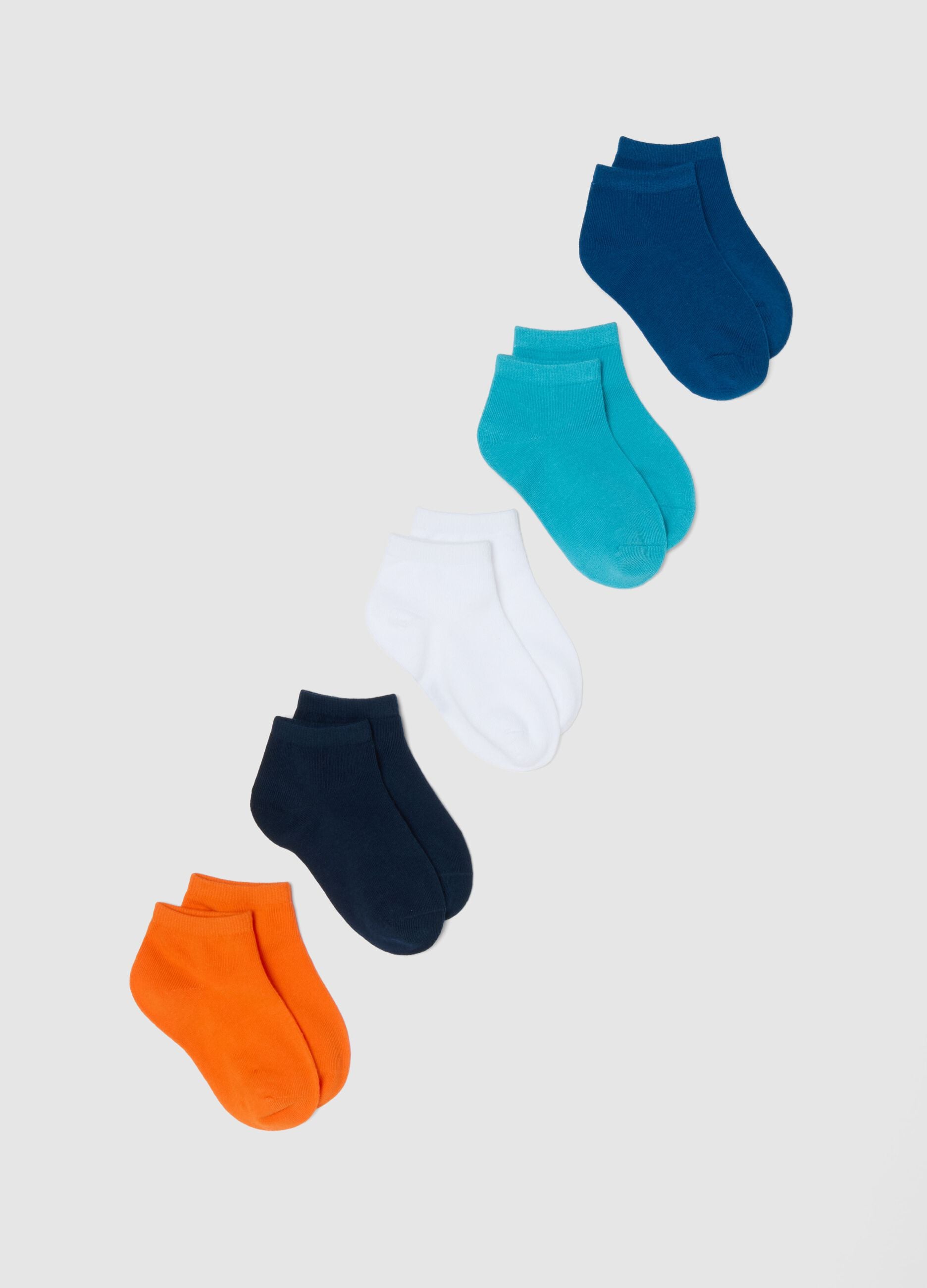 Multipack of multicolour organic cotton blend socks for kids