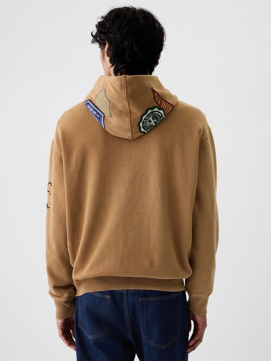Sweatshirt with hood and logo patch_2