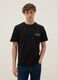 Black One Piece print T-shirt in pure cotton, relaxed fit_0