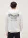 White cotton blend regular fit hoodie with Chicago Bulls logo_2