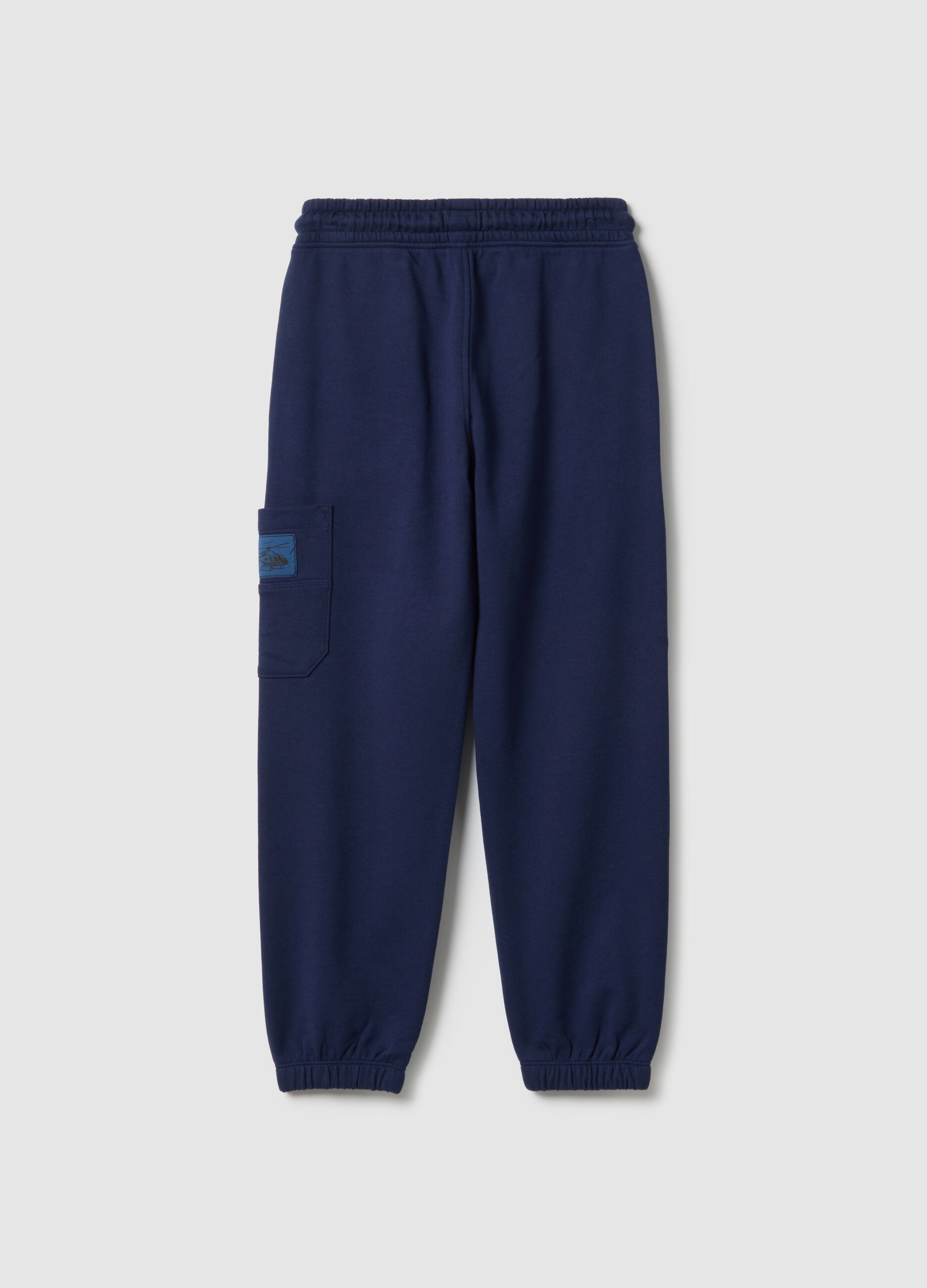 Children's blue jogger trousers in pure cotton regular fit