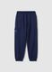 Children's blue jogger trousers in pure cotton regular fit_1