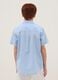 Boys&rsquo; light blue short-sleeve linen-cotton blend shirt, regular fit_2