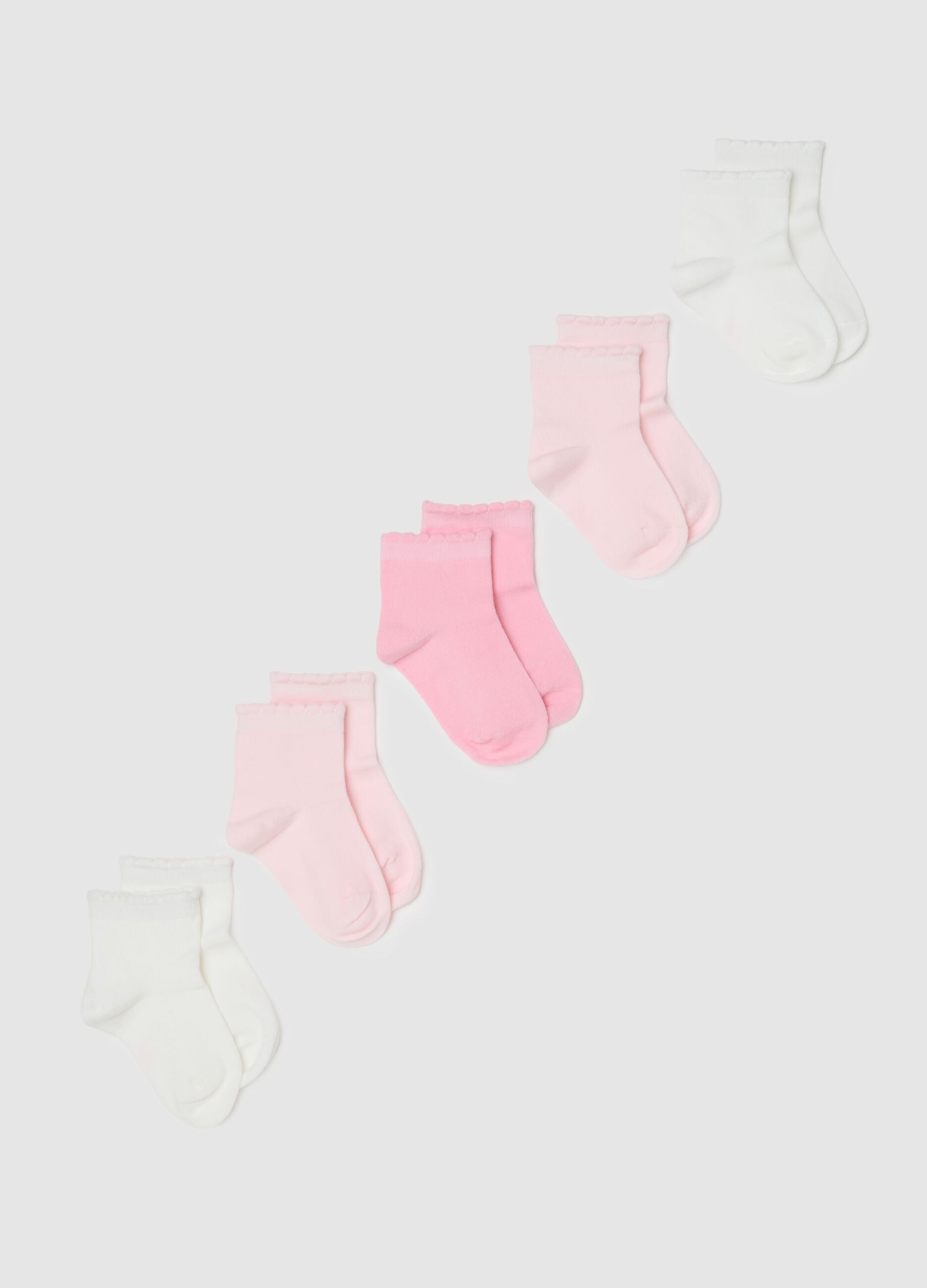 Girls' multicoloured stretch cotton socks multipack