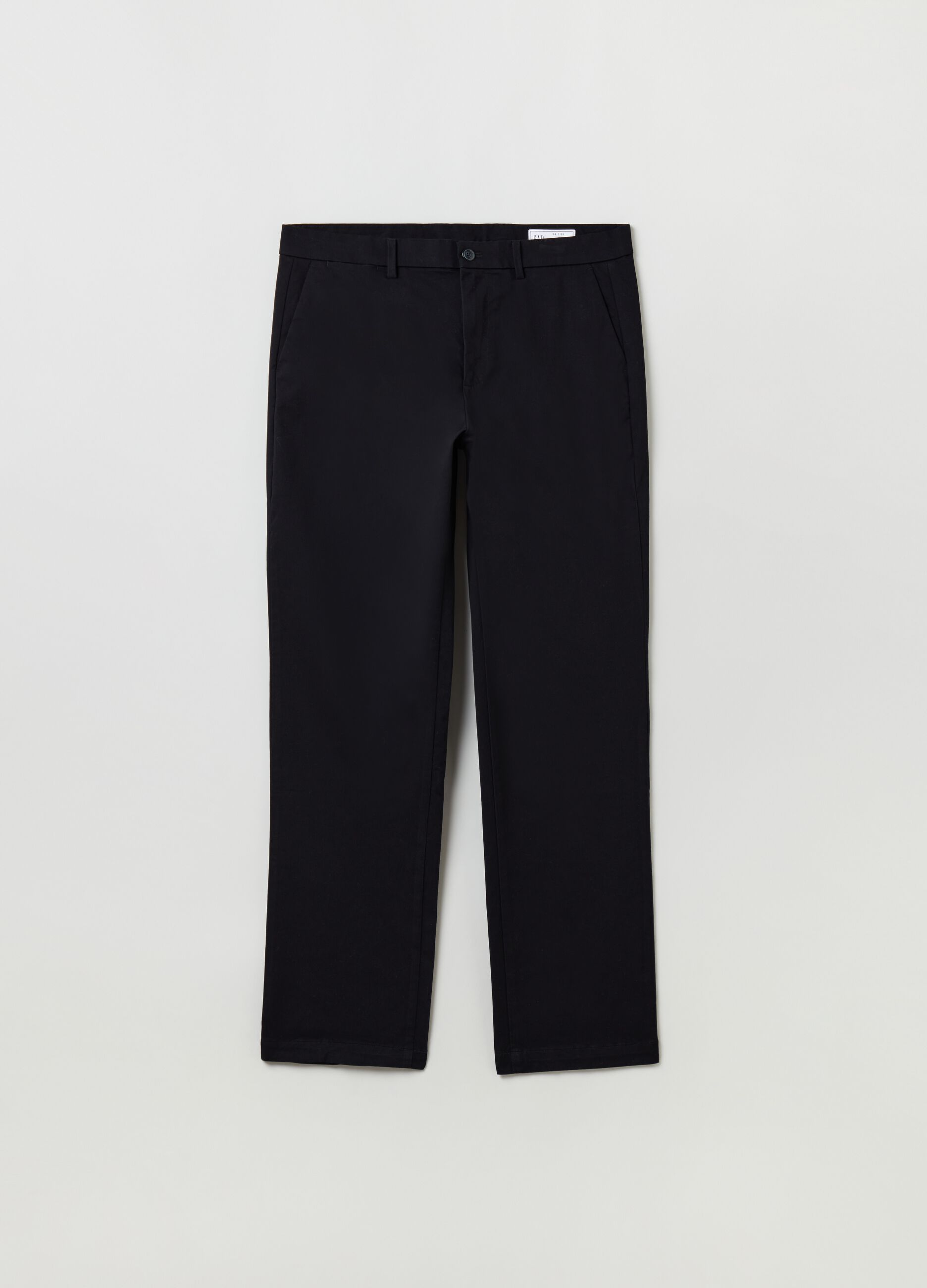 Straight-fit chino trousers in stretch cotton