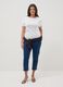 White pure cotton striped regular fit T-shirt_1