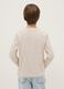 Maglietta beige da ragazzo in puro cotone regular fit con stampa_1
