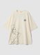 White oversized pure cotton Naruto print T-shirt_4