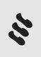 Triple pack of black stretchy cotton blend sports socks_0
