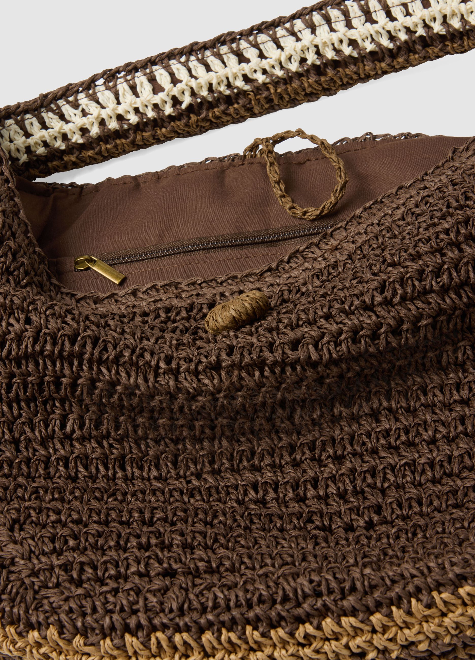 Brown pure paper fabric bag