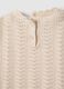 Beige perforated cotton vest for girls regular fit_3