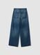 Blue denim wide-leg jeans in pure cotton_1