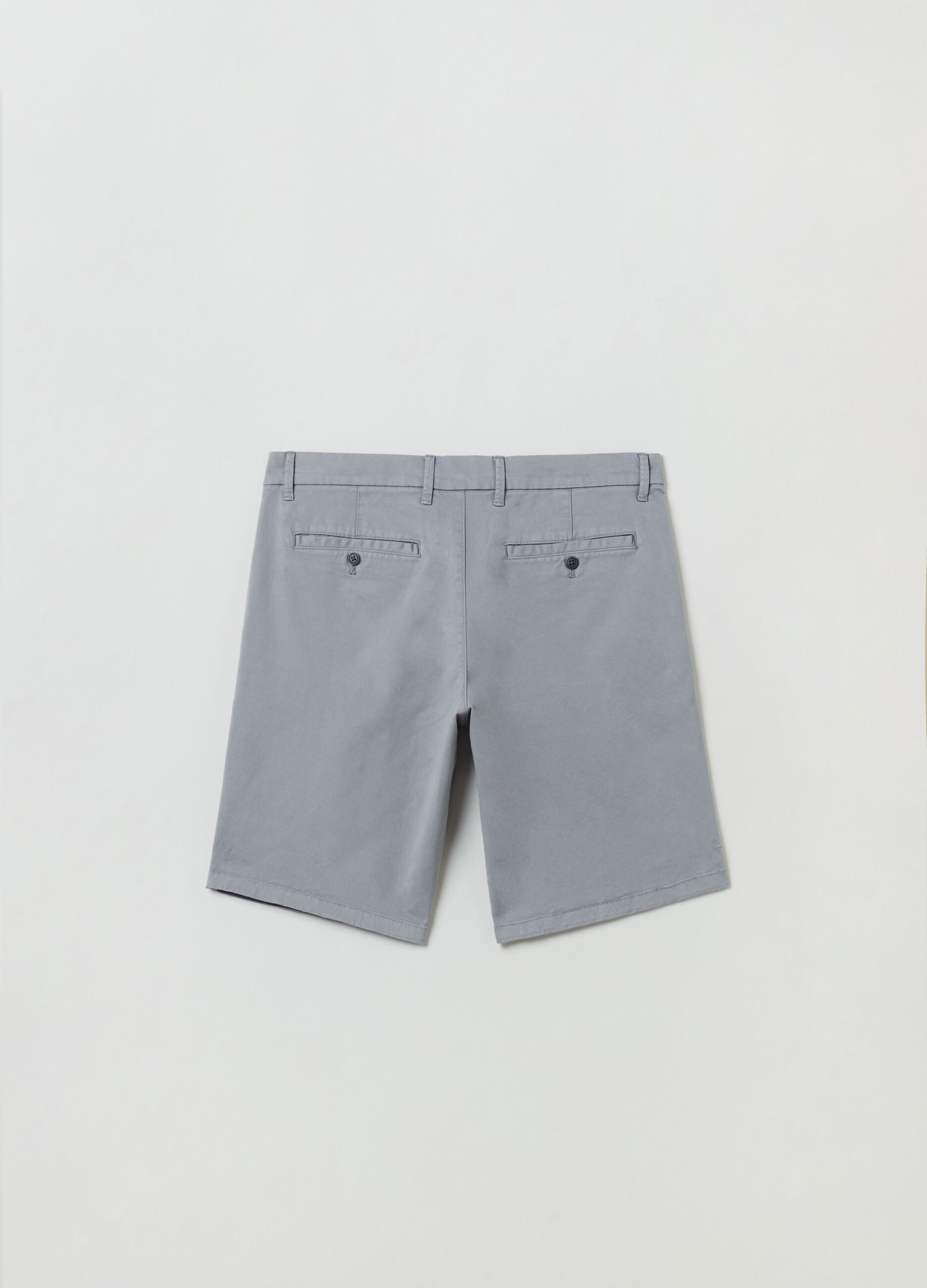 Stretch cotton Bermuda shorts