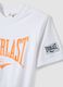 White Pure Cotton Regular Fit T-shirt with Everlast Logo_5