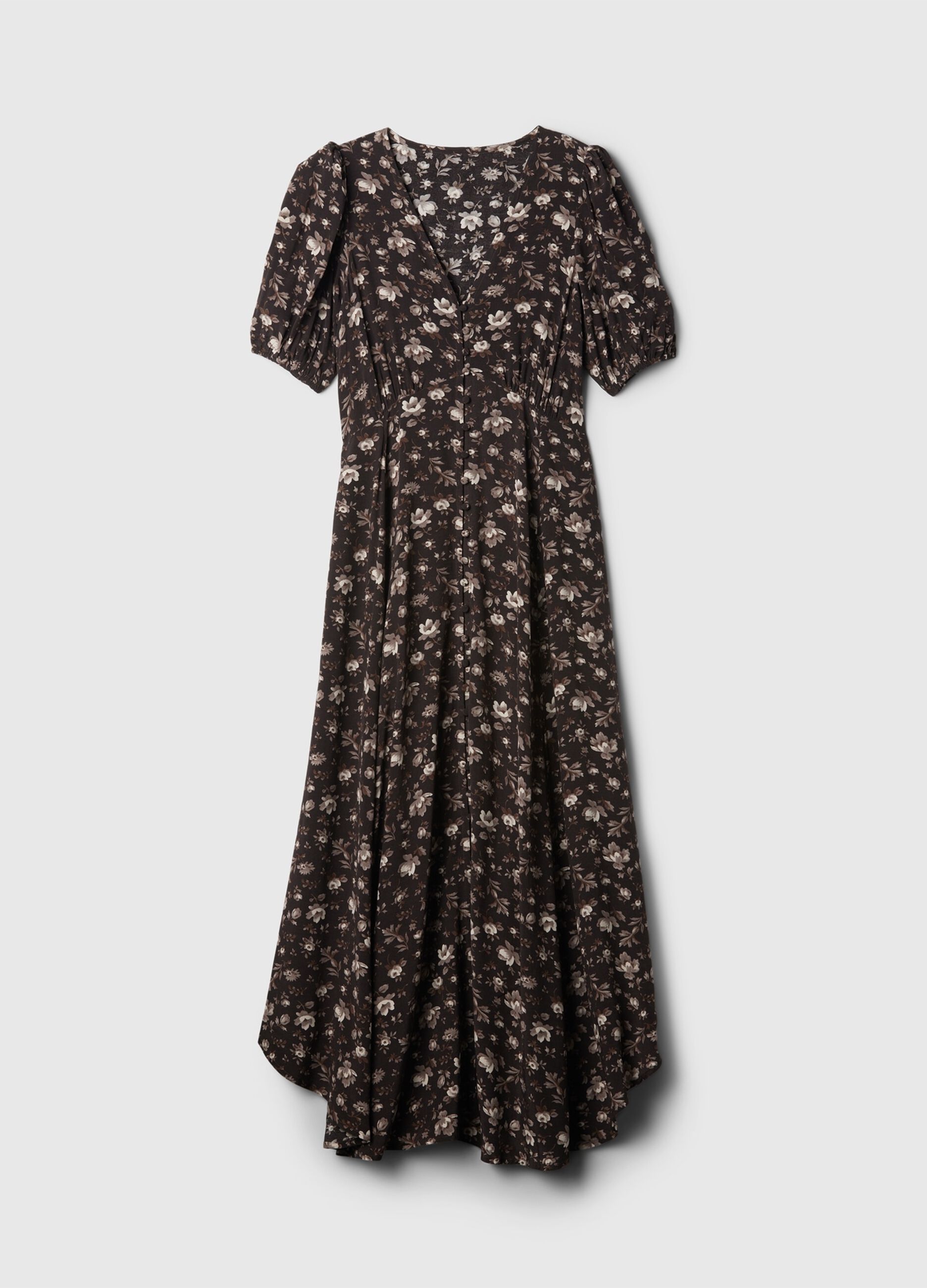 Long floral shirt dress