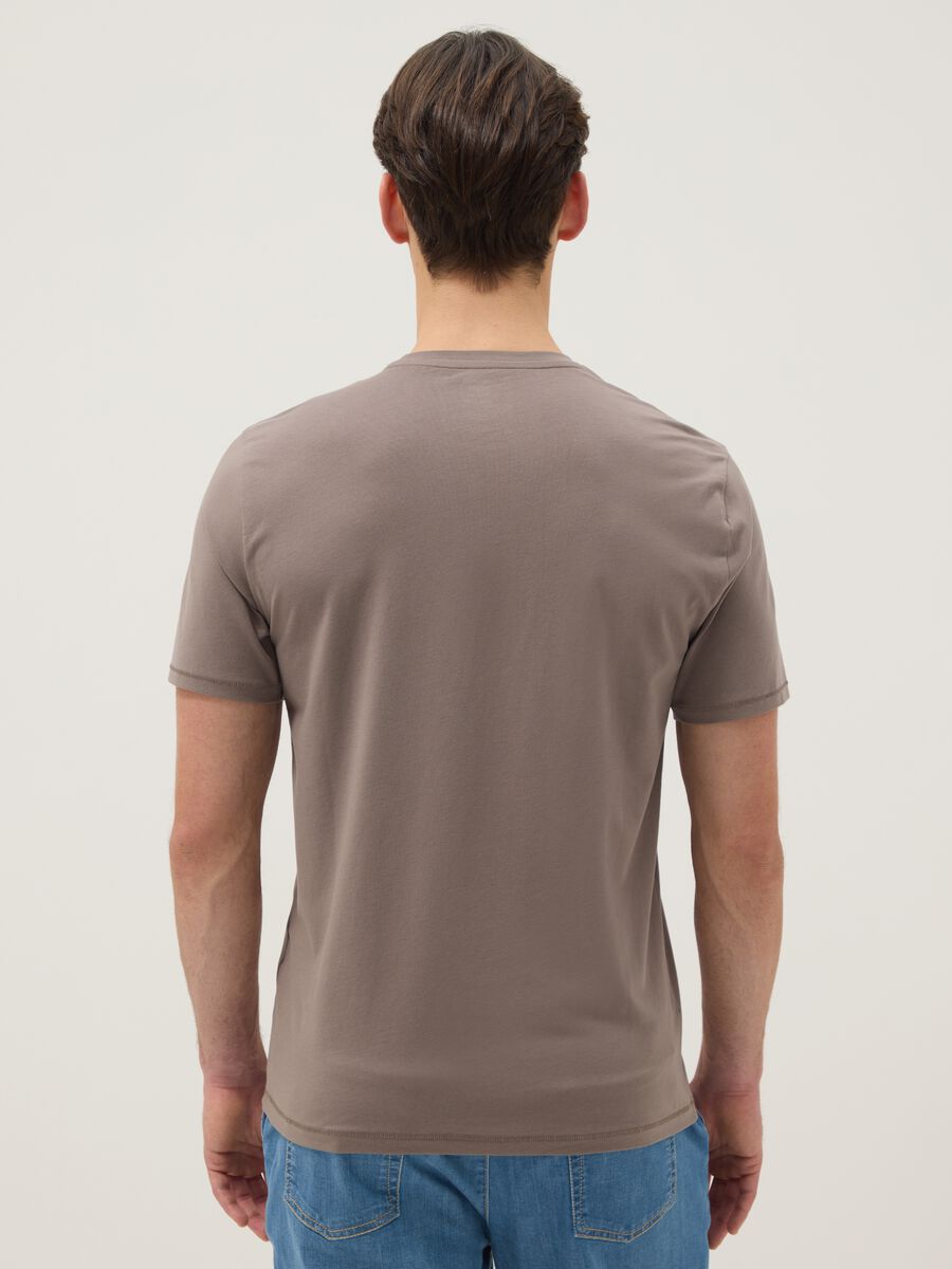 Grey slim fit stretch cotton T-shirt_2