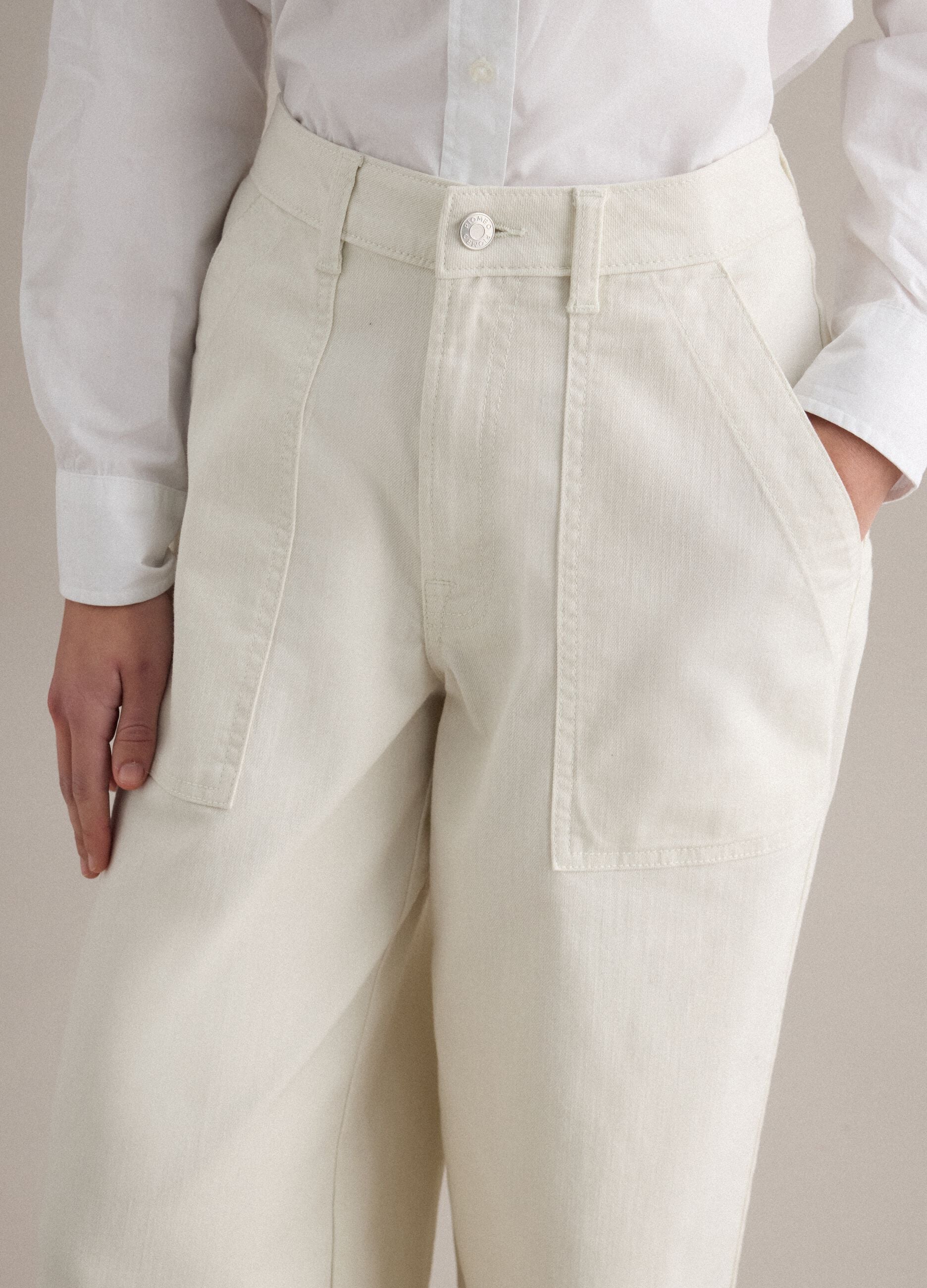 White Stretch Cotton Chinos Regular Fit