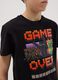Kids' pure black cotton Minecraft T-shirt_1