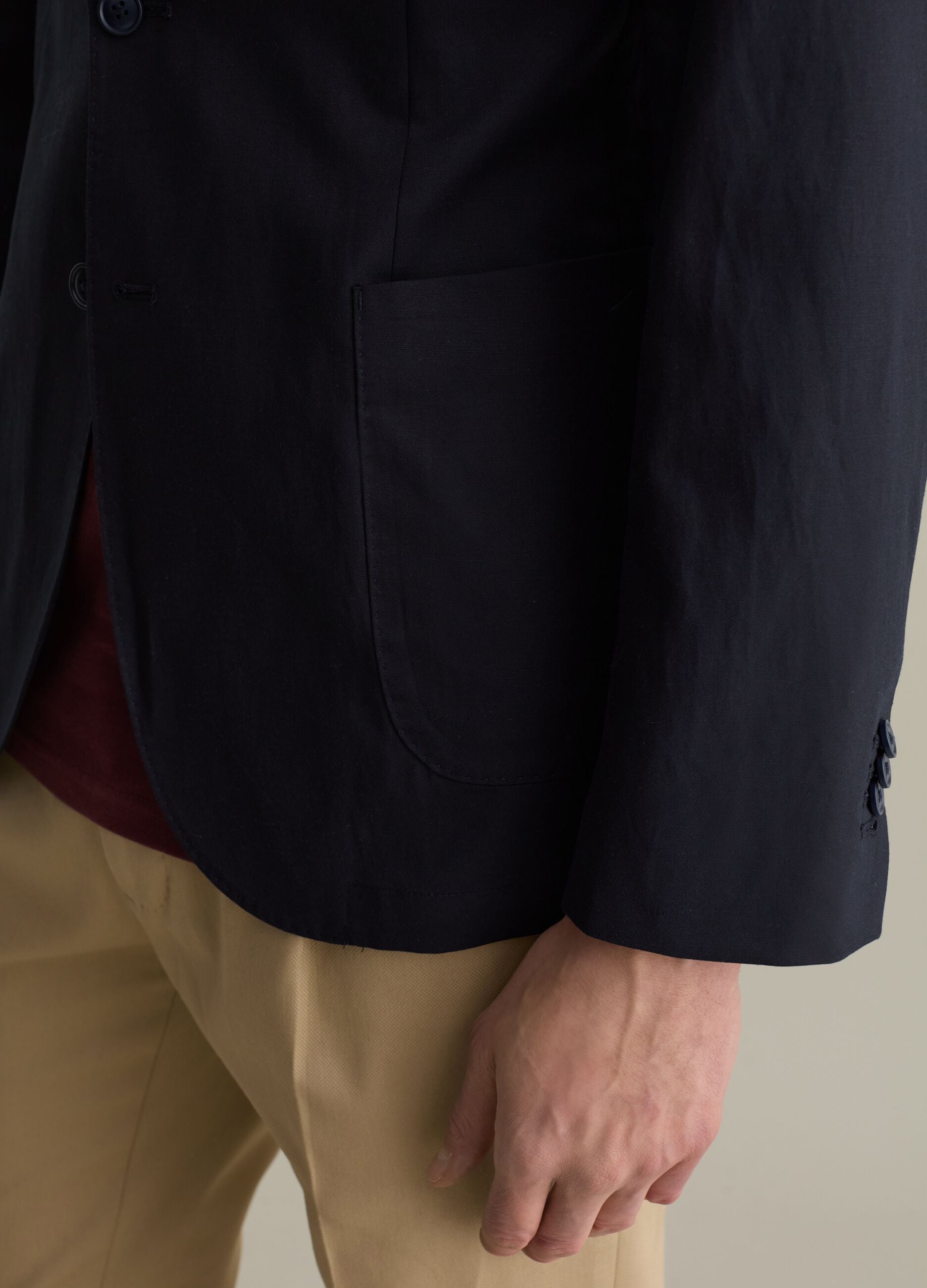 Blazer in Lyocell, cotton and linen