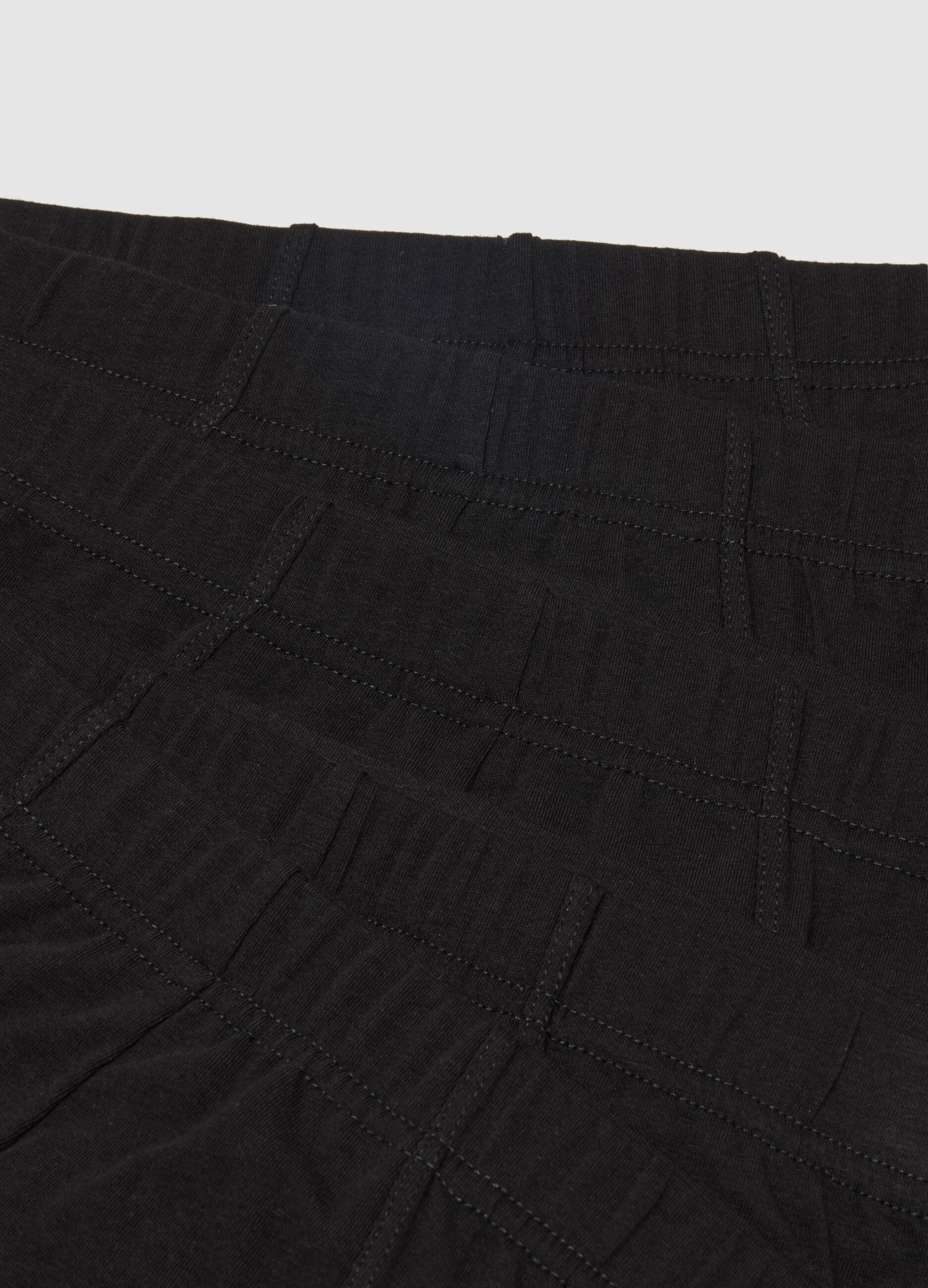 Pack of black stretch cotton regular fit briefs