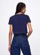 Blue cropped T-shirt in cotton_2