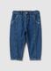 Boys' Regular Fit Blue Denim Pure Cotton Trousers_0