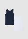 Pack of multicolour pure cotton vests for children - regular fit_1
