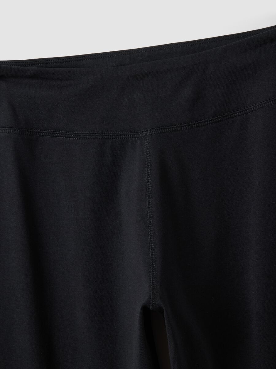 Black stretch cotton skinny-fit leggings_5