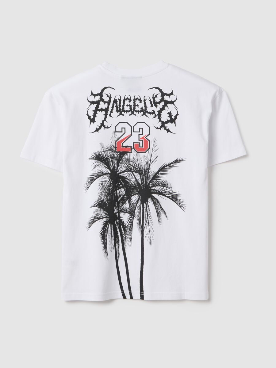 Oversized white cotton kids' T-shirt with print_4