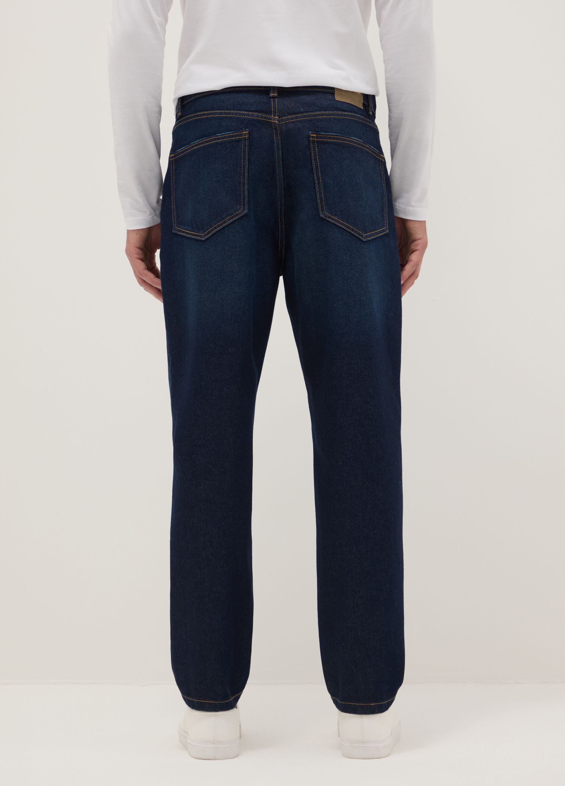 Blue Regular Fit Pure Cotton Jeans