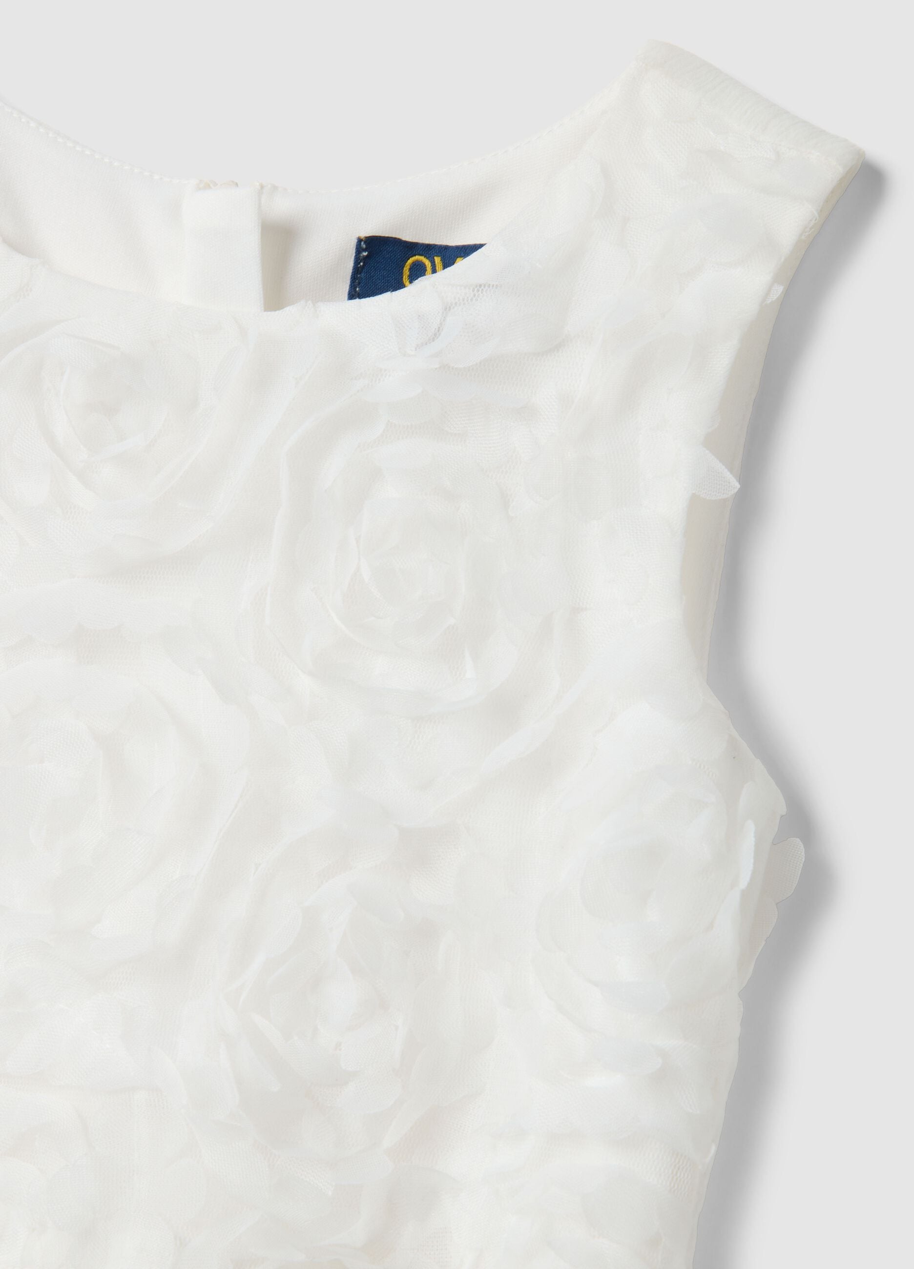 White pure cotton dress regular fit for girls