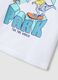 White pure cotton oversized children T-shirt with dinosaurs_2