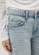 Blue wide leg pure cotton jeans with rips_3