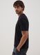 Black slim-fit T-shirt in pure mercerised cotton_0