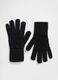 Black Cotton Blend Gloves_0