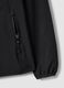 Black regular fit waterproof jacket with zip and hood_5