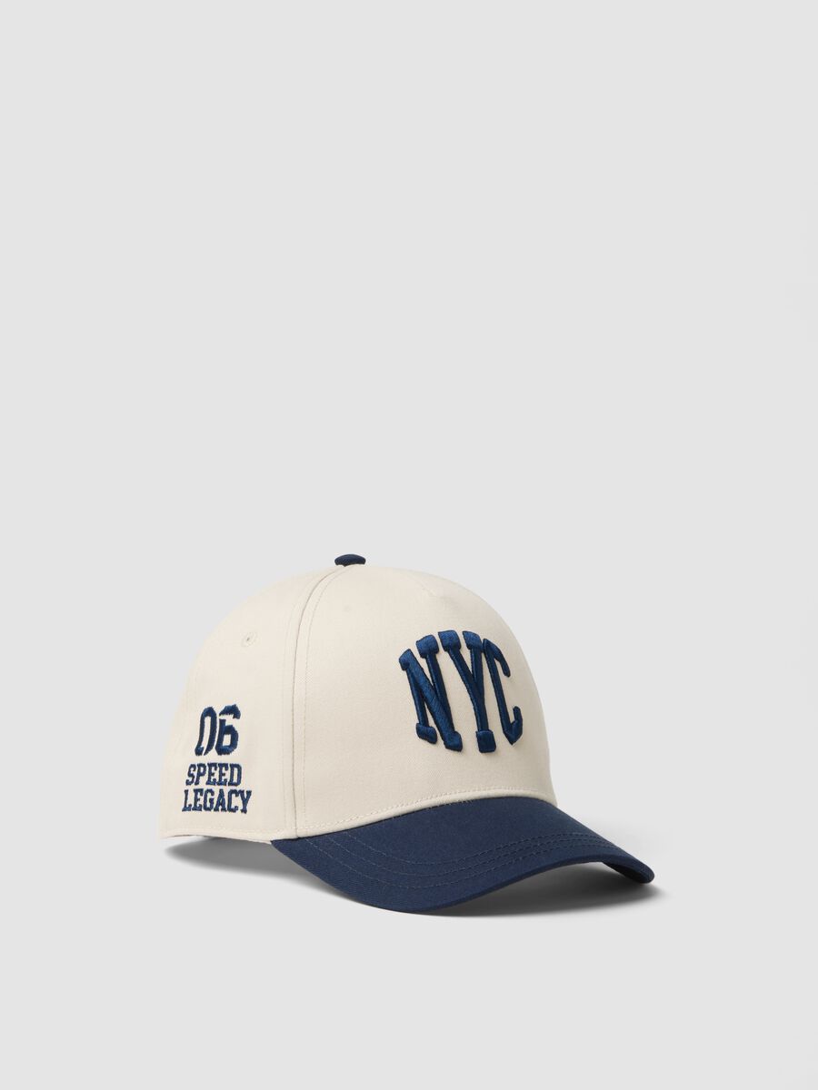 Multicoloured pure cotton child's baseball cap with embroidery_0