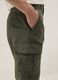 Green regular-fit linen and cotton-blend cargo trousers_3