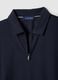 Short-sleeved blue stretch cotton polo regular fit_5