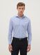 Multicolour striped slim fit cotton blend easy iron shirt_0